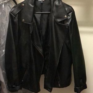 Charlotte Russe leather jacket (size 2X)